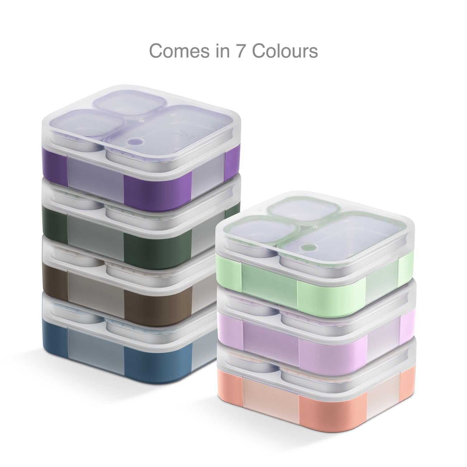 VAYA Tydbyt Stainless Steel Lunch Box for Kids & Boys, 650ml, 3 Steel Containers