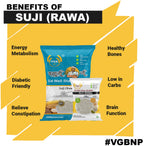 VGBNP Natural suji / rawa ( Soji | Semolina | Shuji ) Healthy Fibre Rich Sooji - 1kg (1 kg)