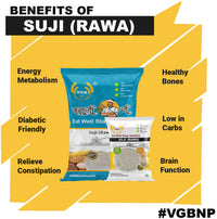 VGBNP Natural suji / rawa ( Soji | Semolina | Shuji ) Healthy Fibre Rich Sooji - 1kg (1 kg)