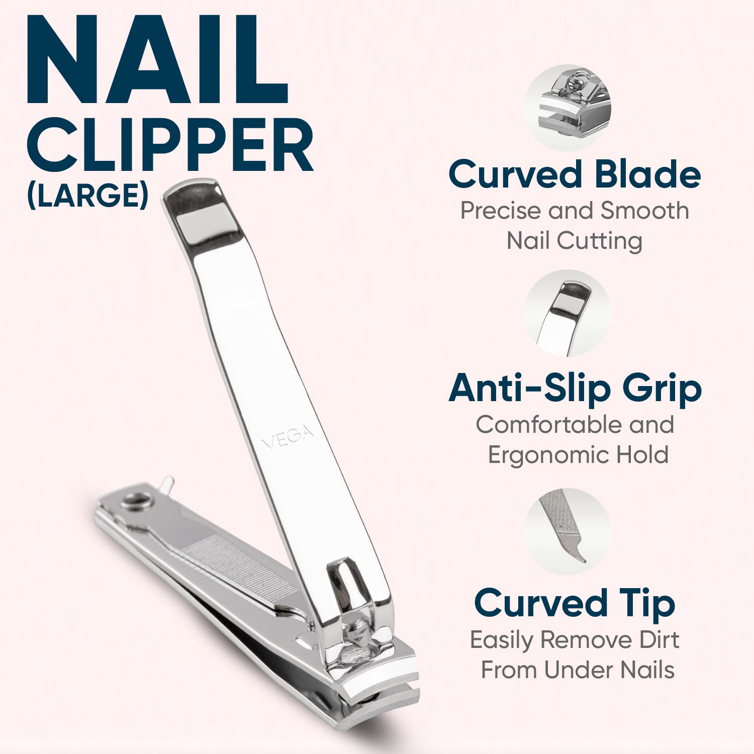 Vega Large Nail Clipper 1 Piece for Men & Women