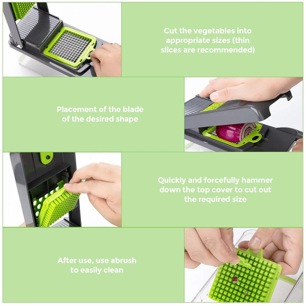 Vegetable Chopper,15-in-1 Multifunctional veggie chopper