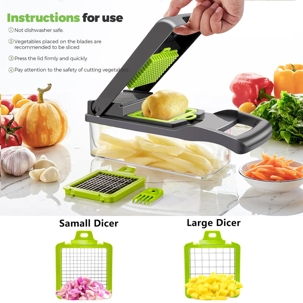 Vegetable Chopper,15-in-1 Multifunctional veggie chopper