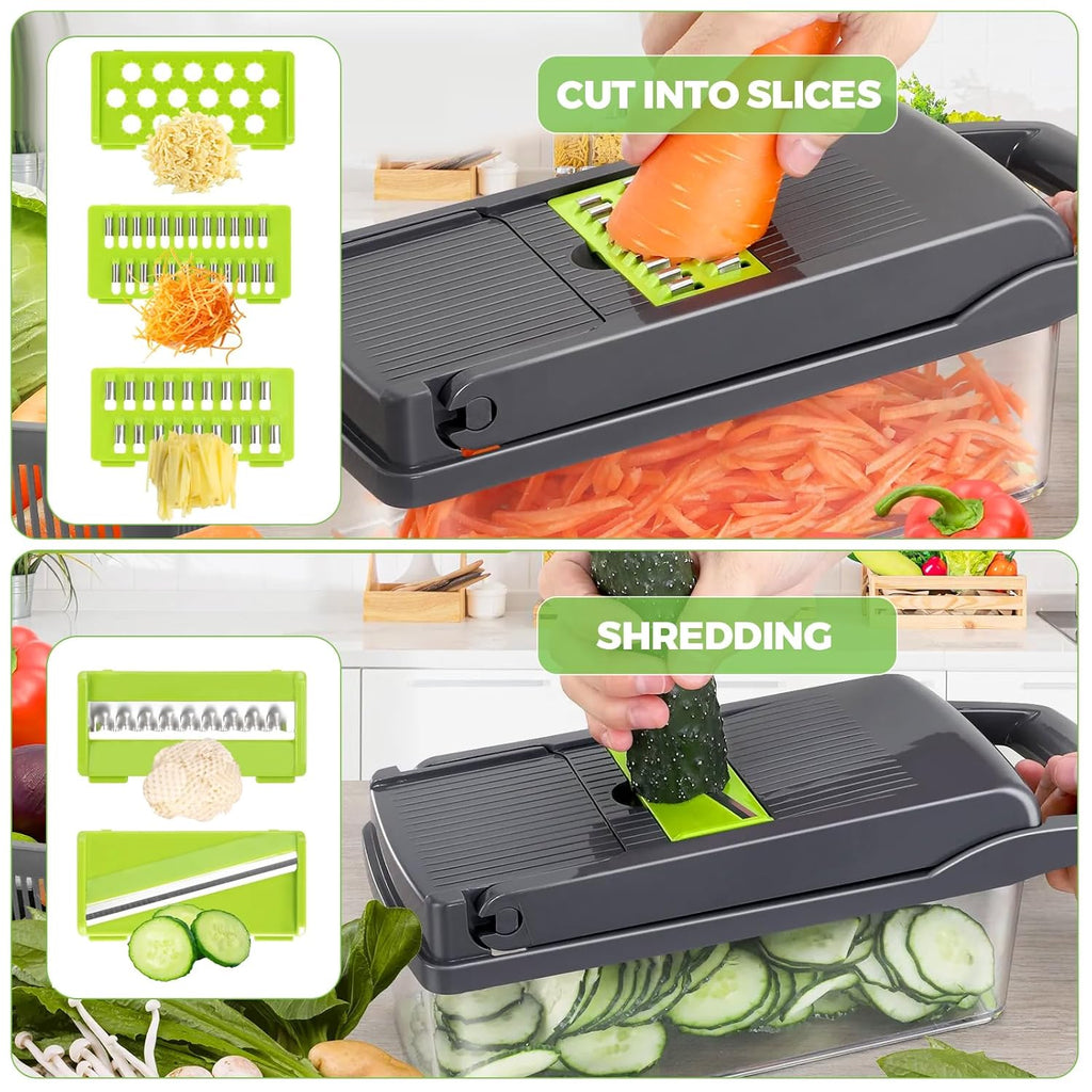 Vegetable Chopper,15-in-1 Multifunctional veggie chopper