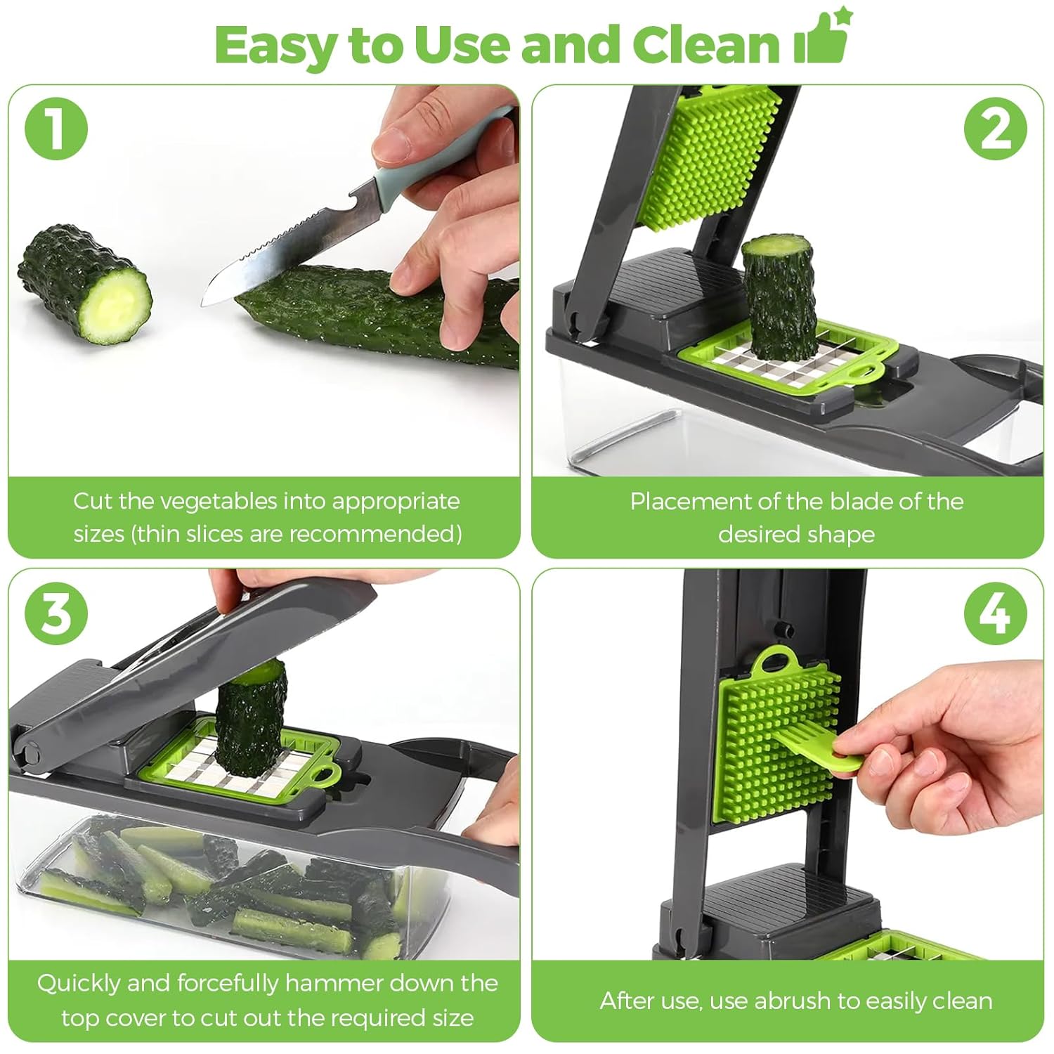 Vegetable Chopper,15-in-1 Multifunctional veggie chopper