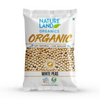 Natureland Organics White Peas 500 Gm - Organic Peas