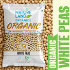 Natureland Organics White Peas 500 Gm - Organic Peas