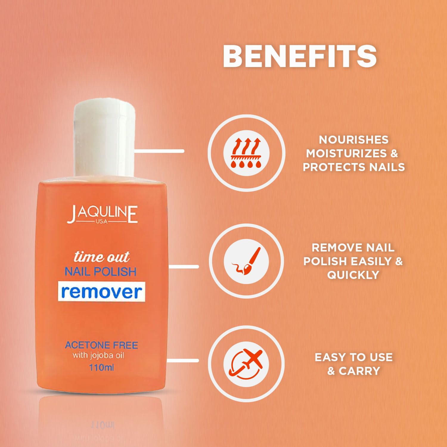 JAQULINE USA Time Out Nail Polish Remover l