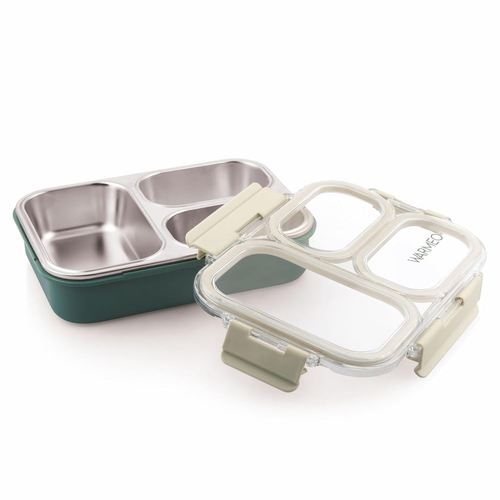 WARMEO BENTO  Lunchbox with 3 compartments 750ml-Green