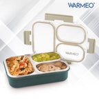 WARMEO BENTO  Lunchbox with 3 compartments 750ml-Green
