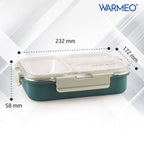 WARMEO BENTO  Lunchbox with 3 compartments 750ml-Green
