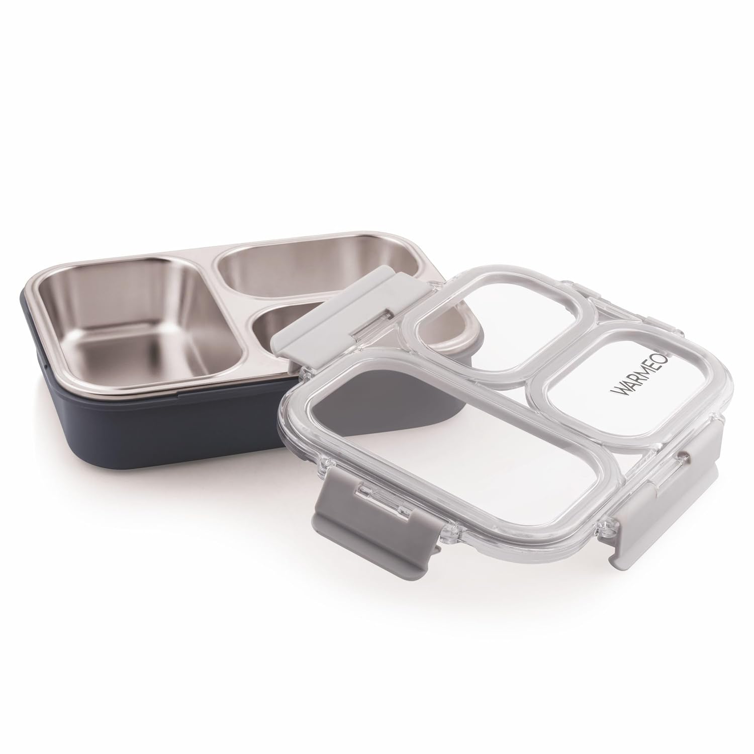 WARMEO BENTO Lunchbox with 3 compartments 750ml-Grey
