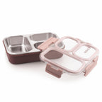 WARMEO BENTO  Lunchbox with 3 compartments 750ml-brown