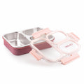 WARMEO BENTO  Lunchbox with 3 compartments 750ml-Pink