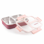 WARMEO BENTO  Lunchbox with 3 compartments 750ml-Pink
