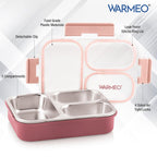 WARMEO BENTO  Lunchbox with 3 compartments 750ml-Pink