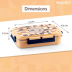 WARMEO Brunch Insulated Lunch Box with Two Compartment  - 600ml Beige