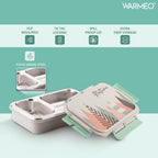 WARMEO Brunch Insulated Lunch Box with Two Compartment  - 600ml Grey