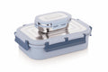 WARMEO Delight Lunch Box (800ml+150ml), Blue & Grey