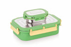 WARMEO Delight  Lunch Box (800ml+150ml), Light Green & Yellow
