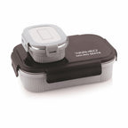 WARMEO MICROMATE Lunch Box (800ml+150 ml),Black