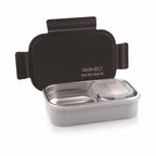 WARMEO MICROMATE Lunch Box (800ml+150 ml),Black