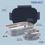 WARMEO MICROMATE Lunch Box (800ml+150 ml),Blue