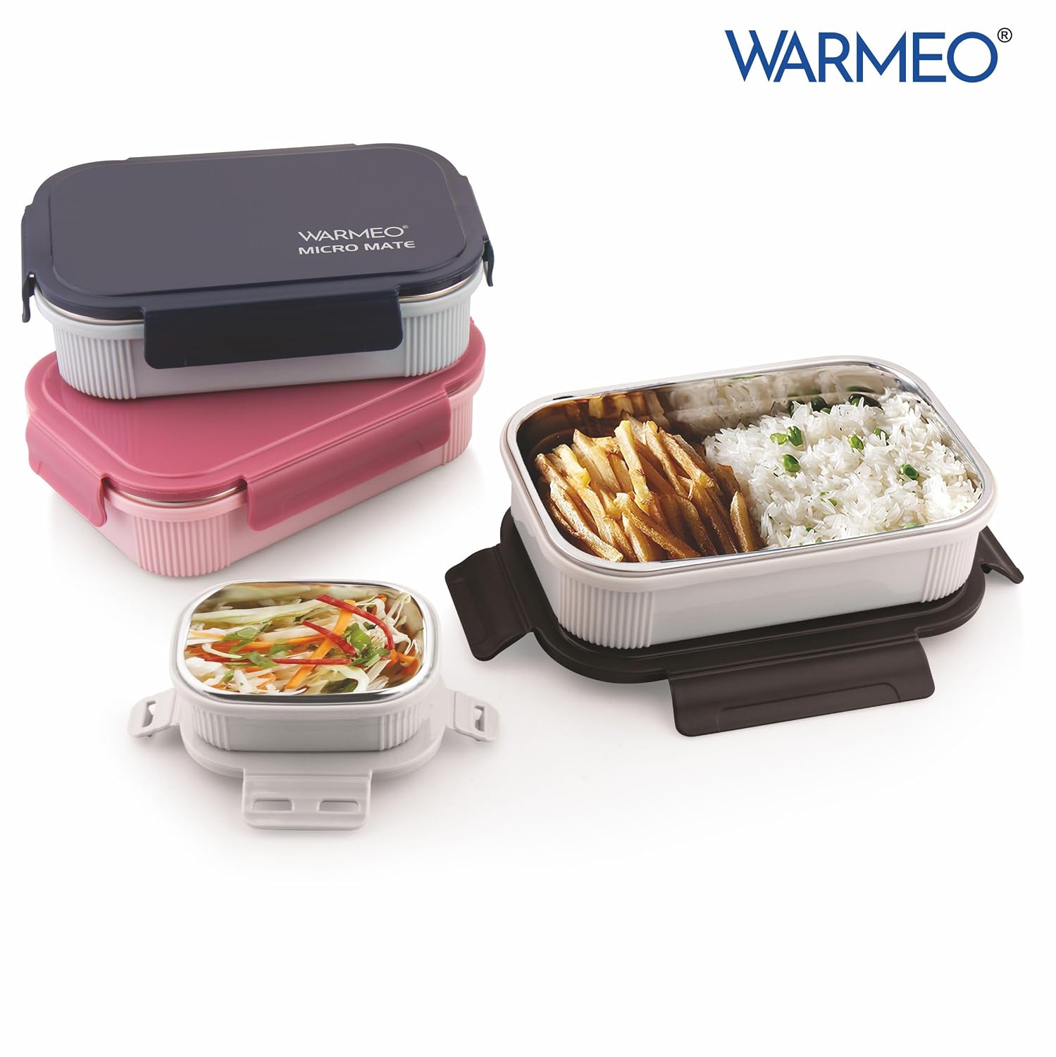 WARMEO MICROMATE Lunch Box (800ml+150 ml),Blue