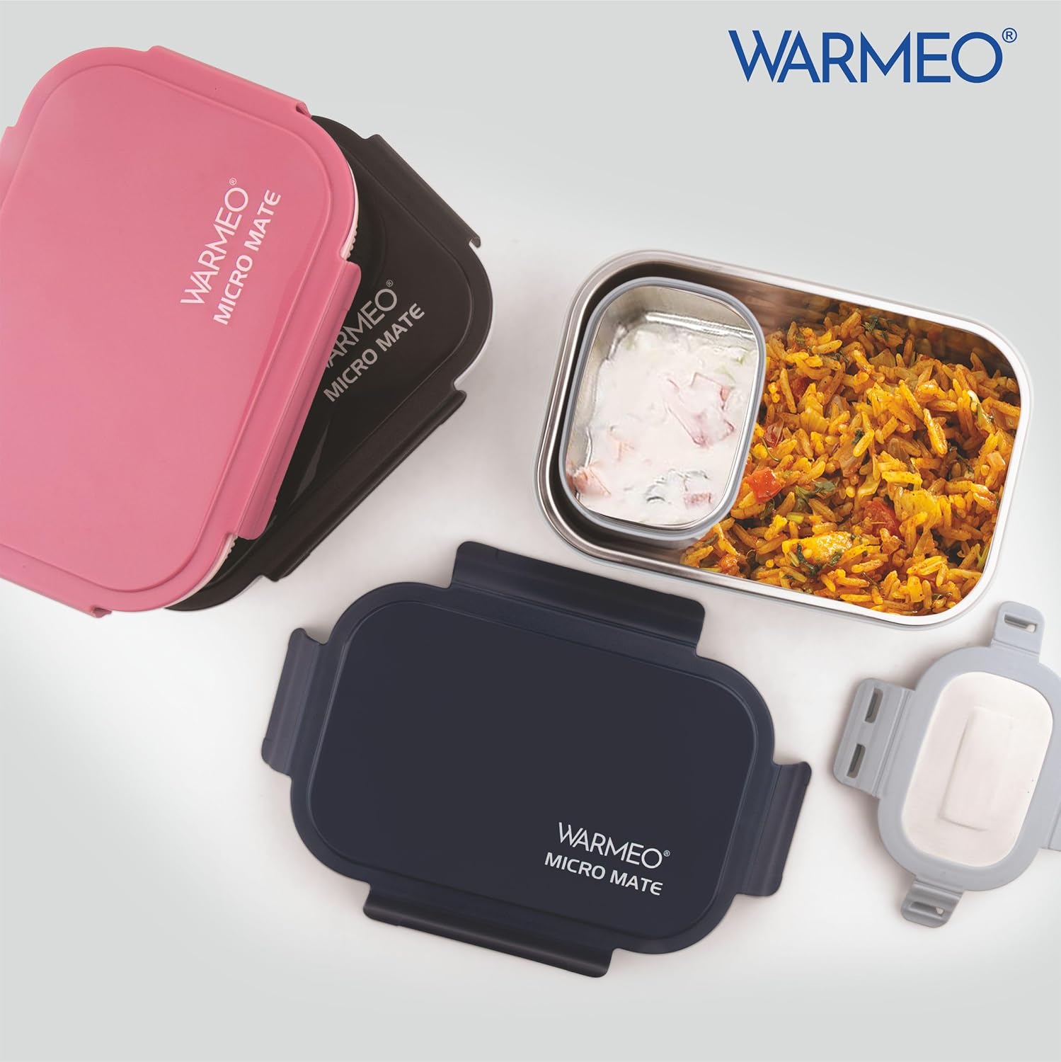 WARMEO MICROMATE Lunch Box (800ml+150 ml),Blue