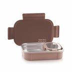 WARMEO MICROMATE Lunch Box (800ml+150 ml),Brown