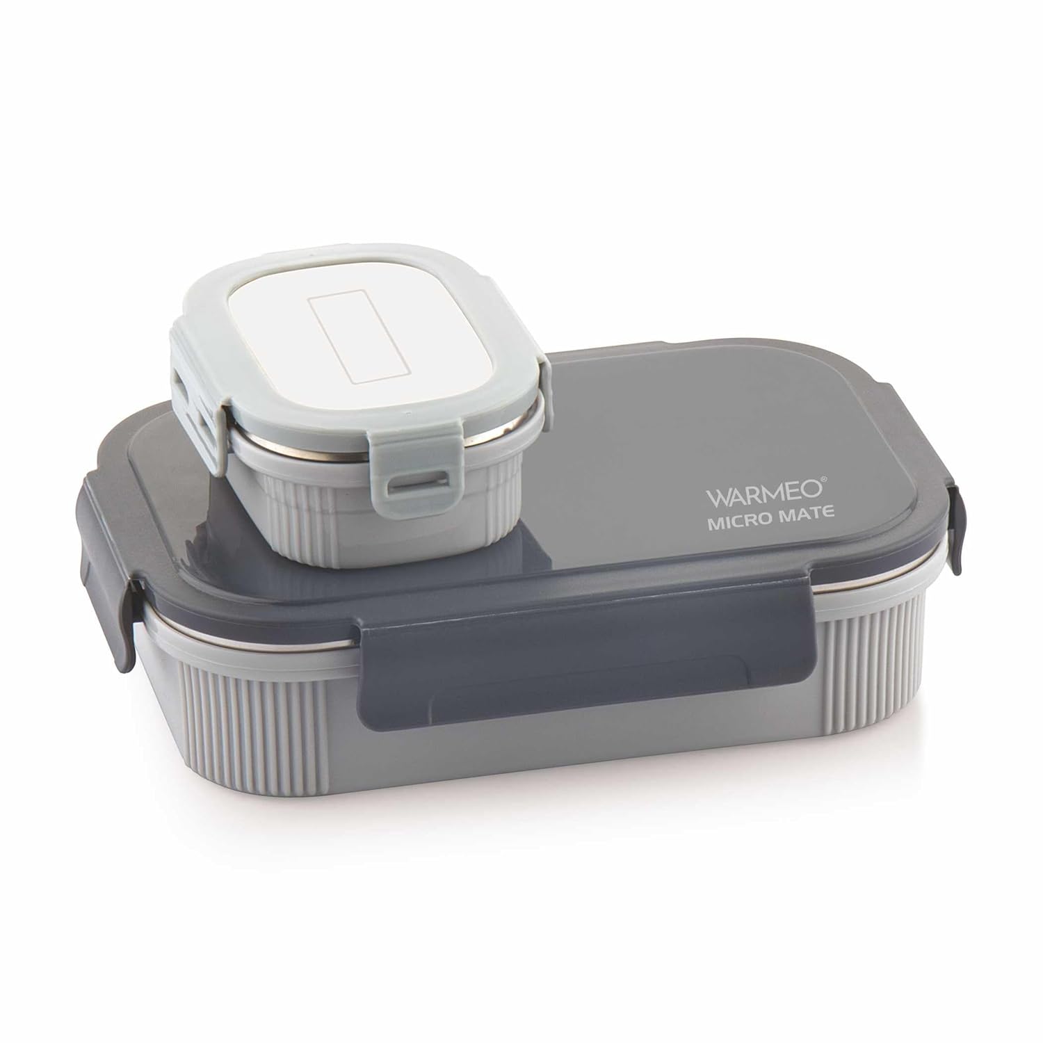 WARMEO MICROMATE Lunch Box (800ml+150 ml),Grey