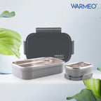 WARMEO MICROMATE Lunch Box (800ml+150 ml),Grey
