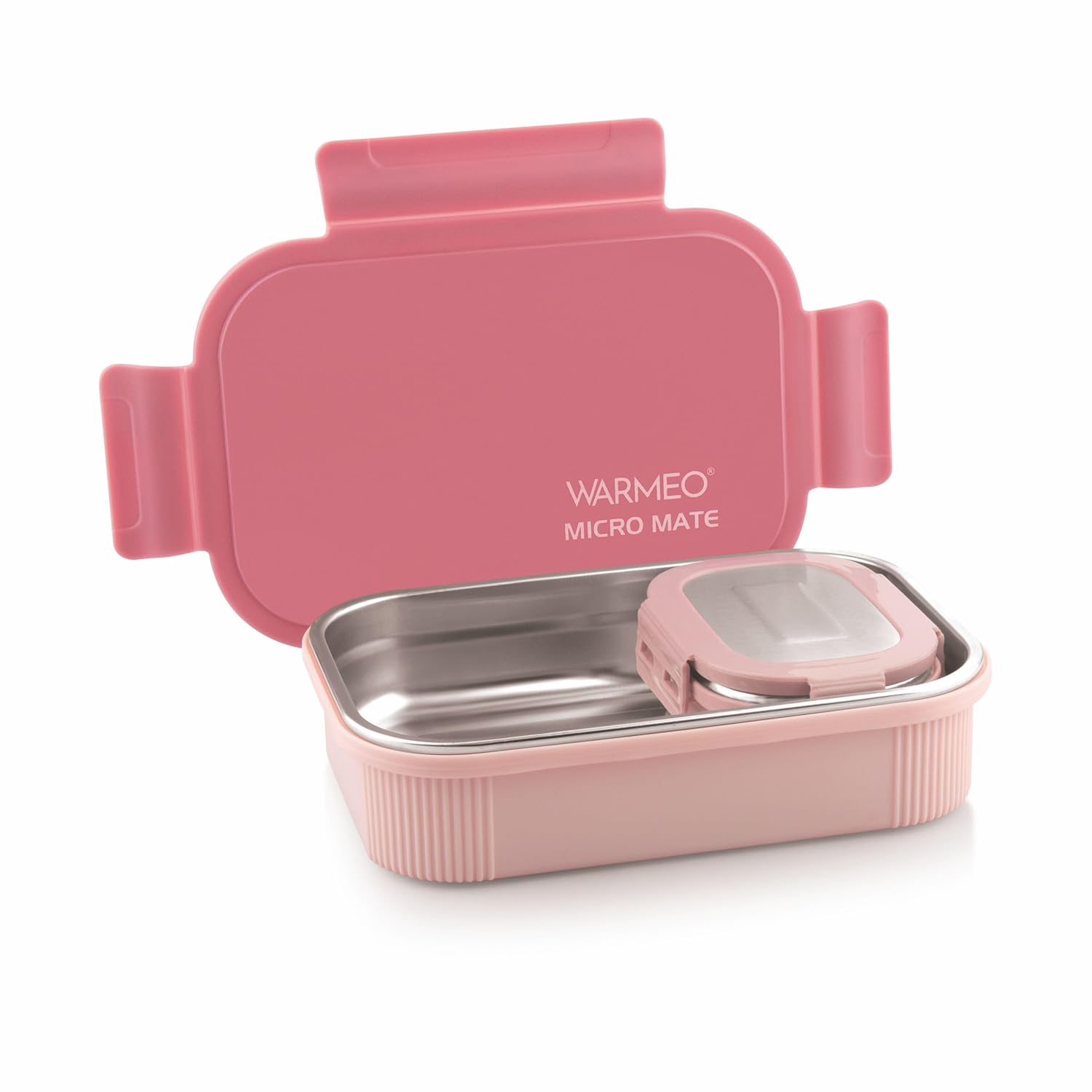 WARMEO MICROMATE Lunch Box (800ml+150 ml),Pink