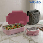 WARMEO MICROMATE Lunch Box (800ml+150 ml),Pink