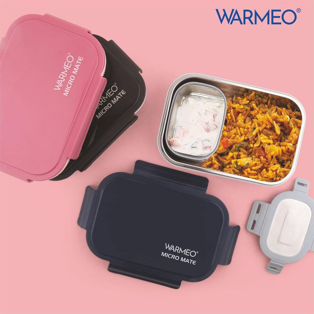 WARMEO MICROMATE Lunch Box (800ml+150 ml),Pink
