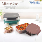 WARMEO MICROMATE Lunch Box (800ml+150 ml),Green