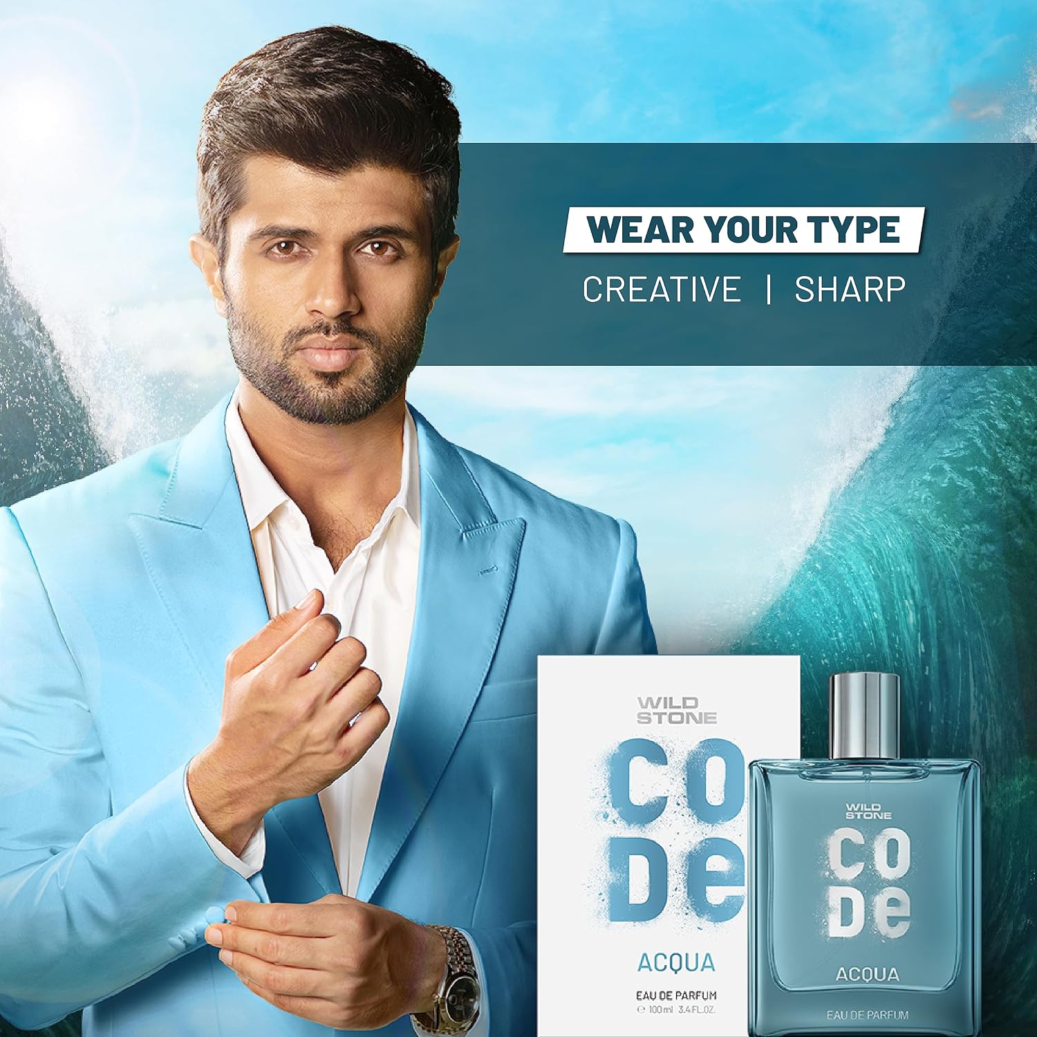 Wild Stone CODE Acqua Eau De Parfum For Men, 100ml