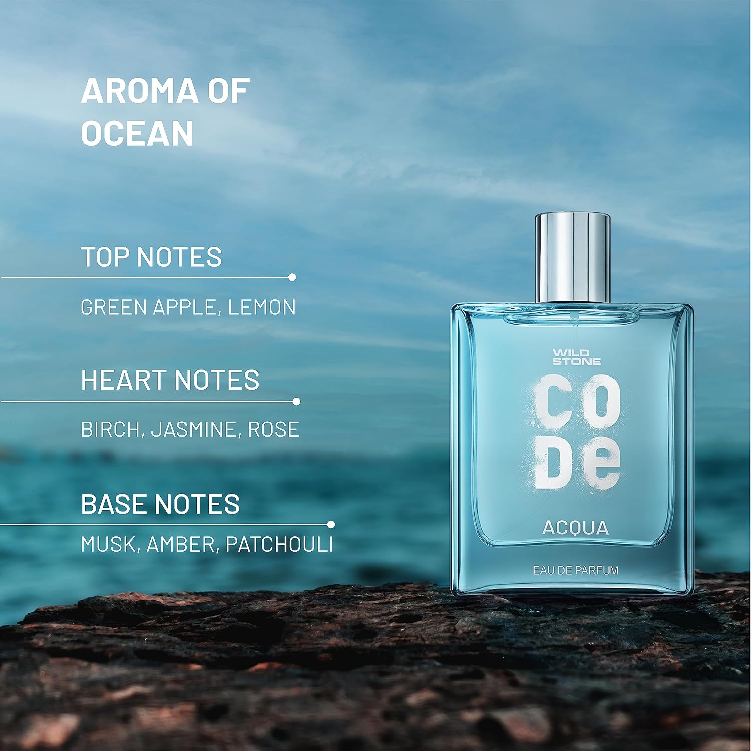 Wild Stone CODE Acqua Eau De Parfum For Men, 100ml