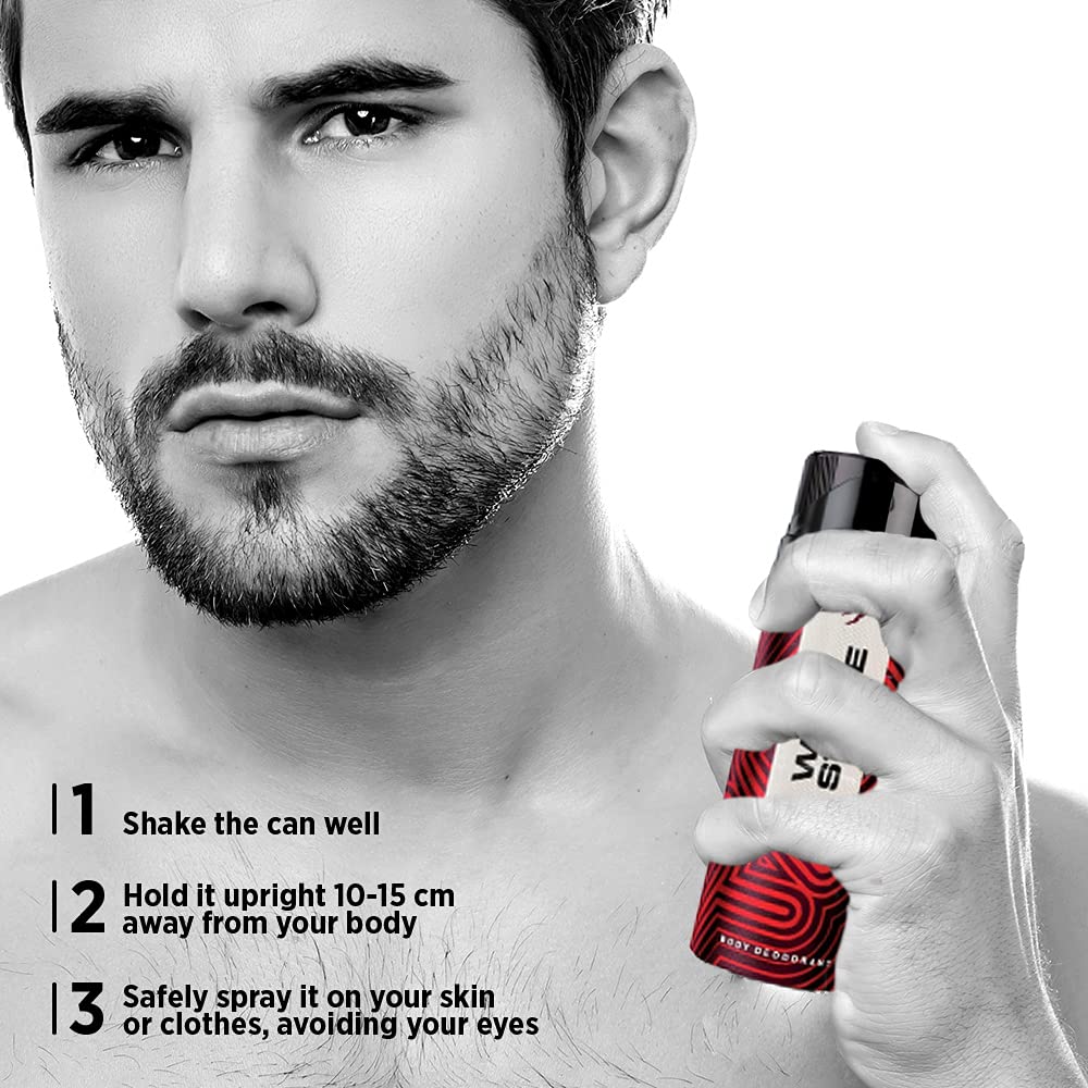 Wild Stone Red Deodorant Body Spray for Men, 225ml