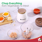Wonderchef Nutri-chop Pearl Electric Chopper | 4 Sharp Stainless Steel Blades | 700ml | 350W