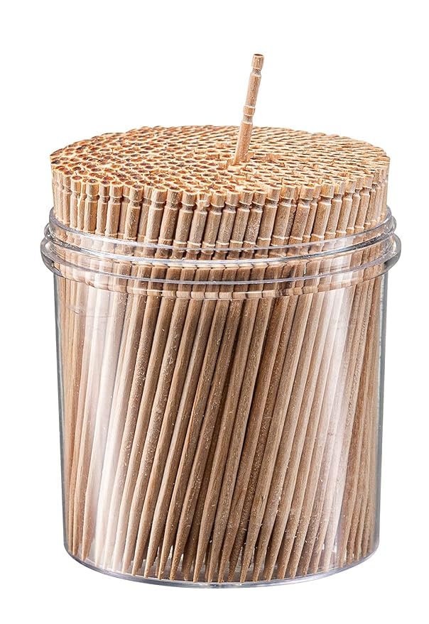 Wooden Toothpicks | 2 Packs of 250 Toothpick Sticks (500 Sticks)