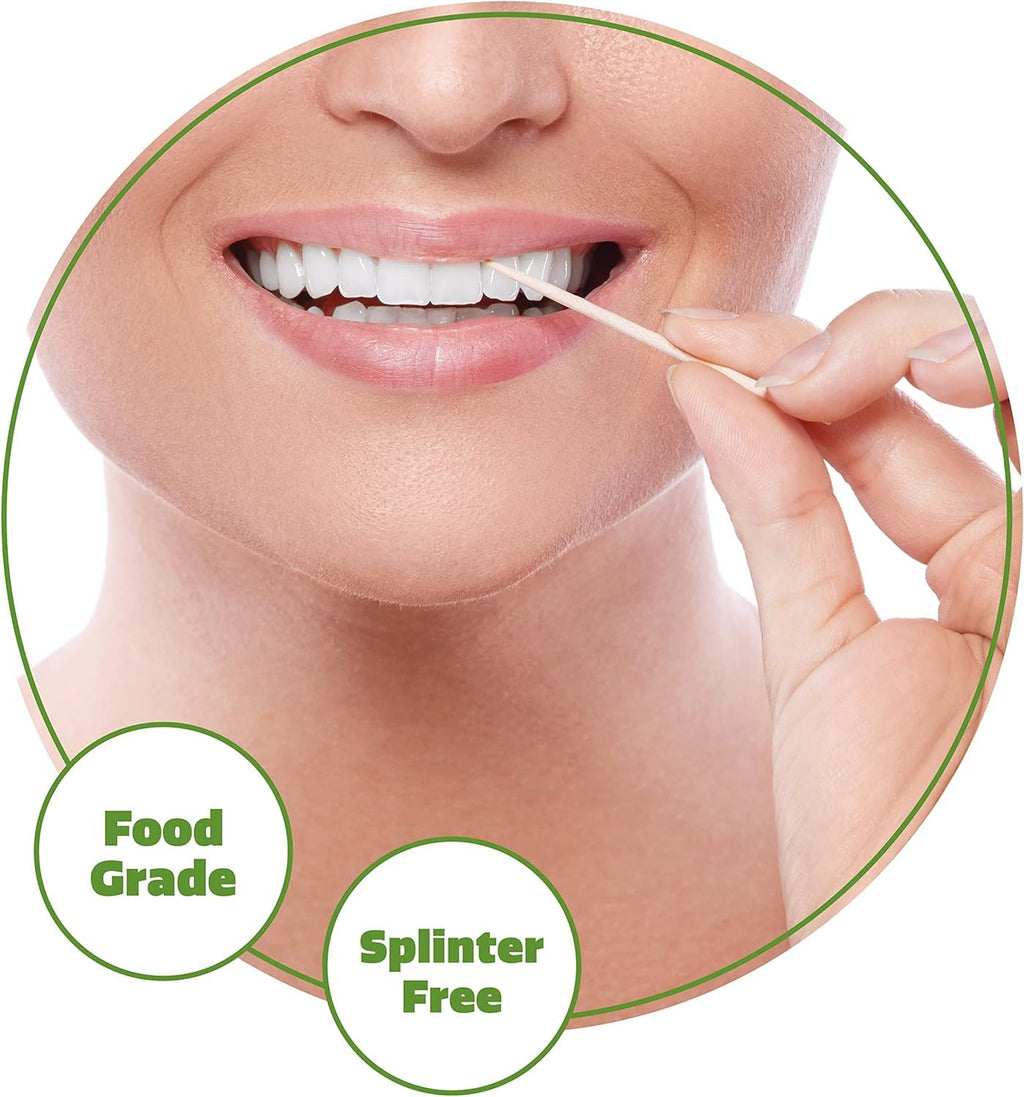Wooden Toothpicks | 2 Packs of 250 Toothpick Sticks (500 Sticks)