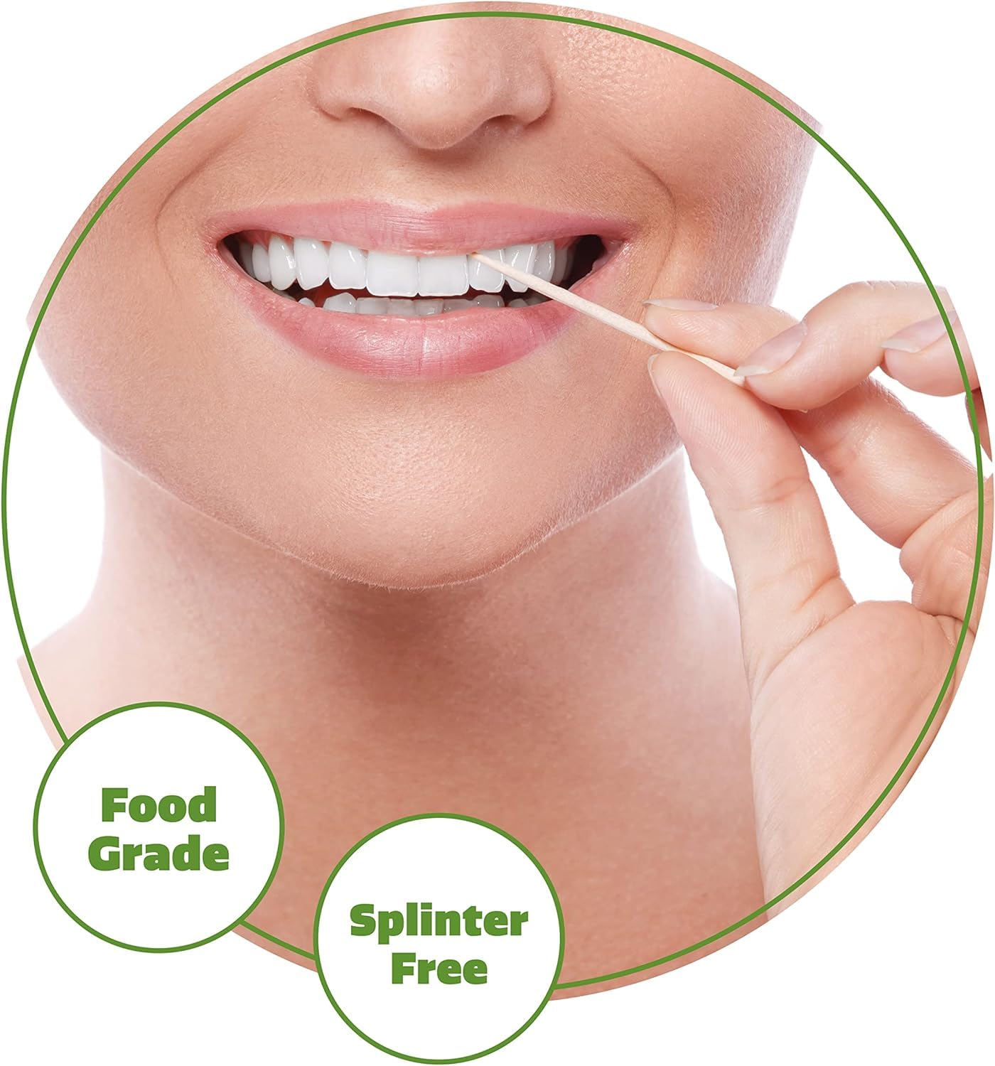 Wooden Toothpicks | 2 Packs of 250 Toothpick Sticks (500 Sticks)