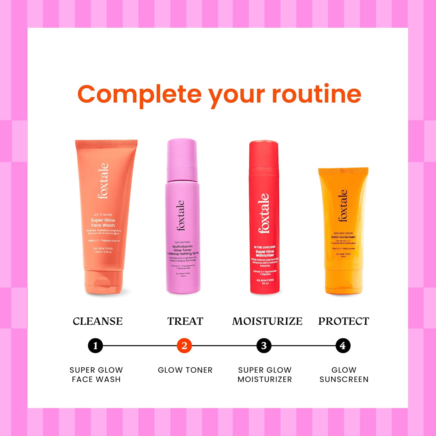 Foxtale Multivitamin Glow Toner &amp; Makeup Setting Spray with Vitamin C &amp; Niacinamide