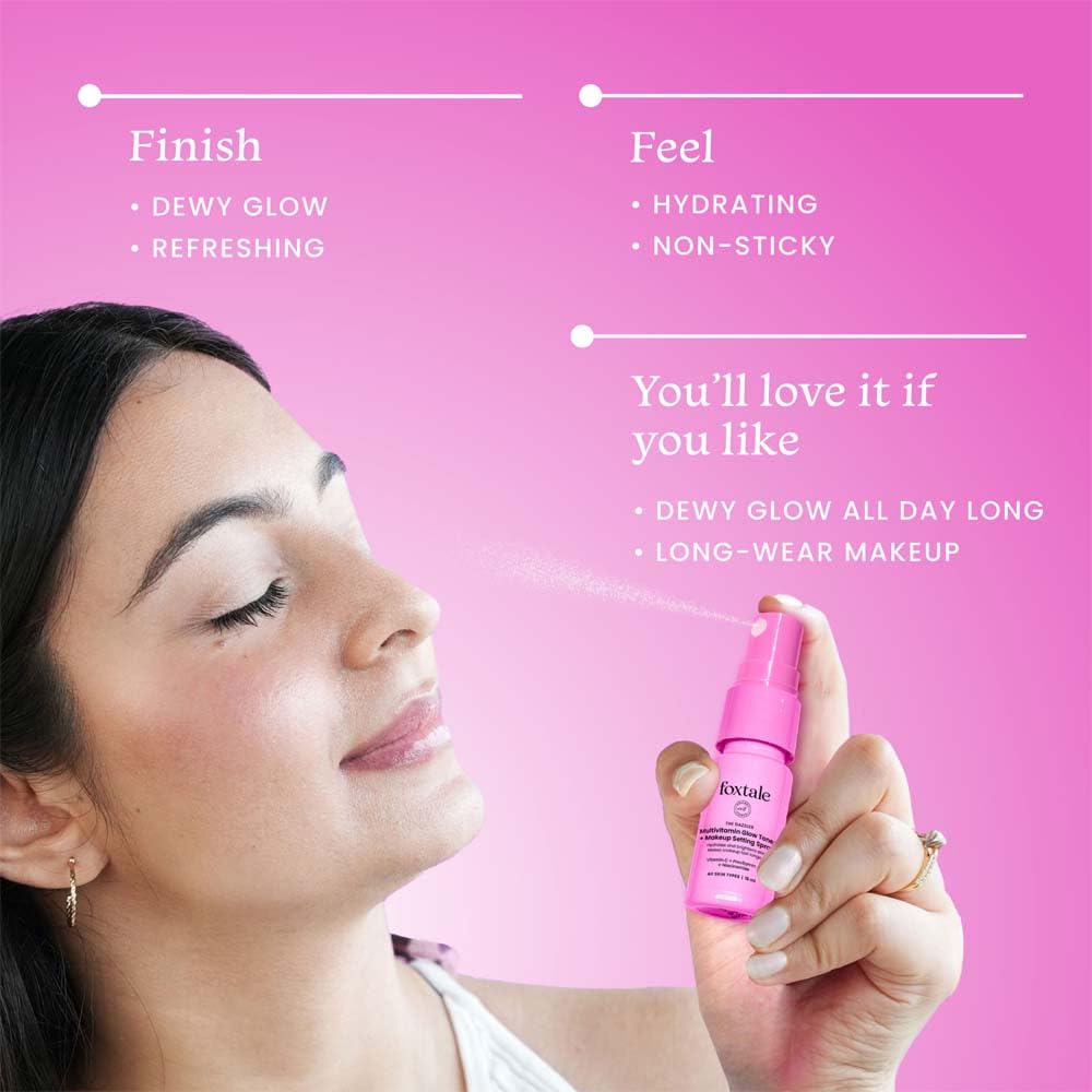Foxtale Multivitamin Glow Toner &amp; Makeup Setting Spray with Vitamin C &amp; Niacinamide