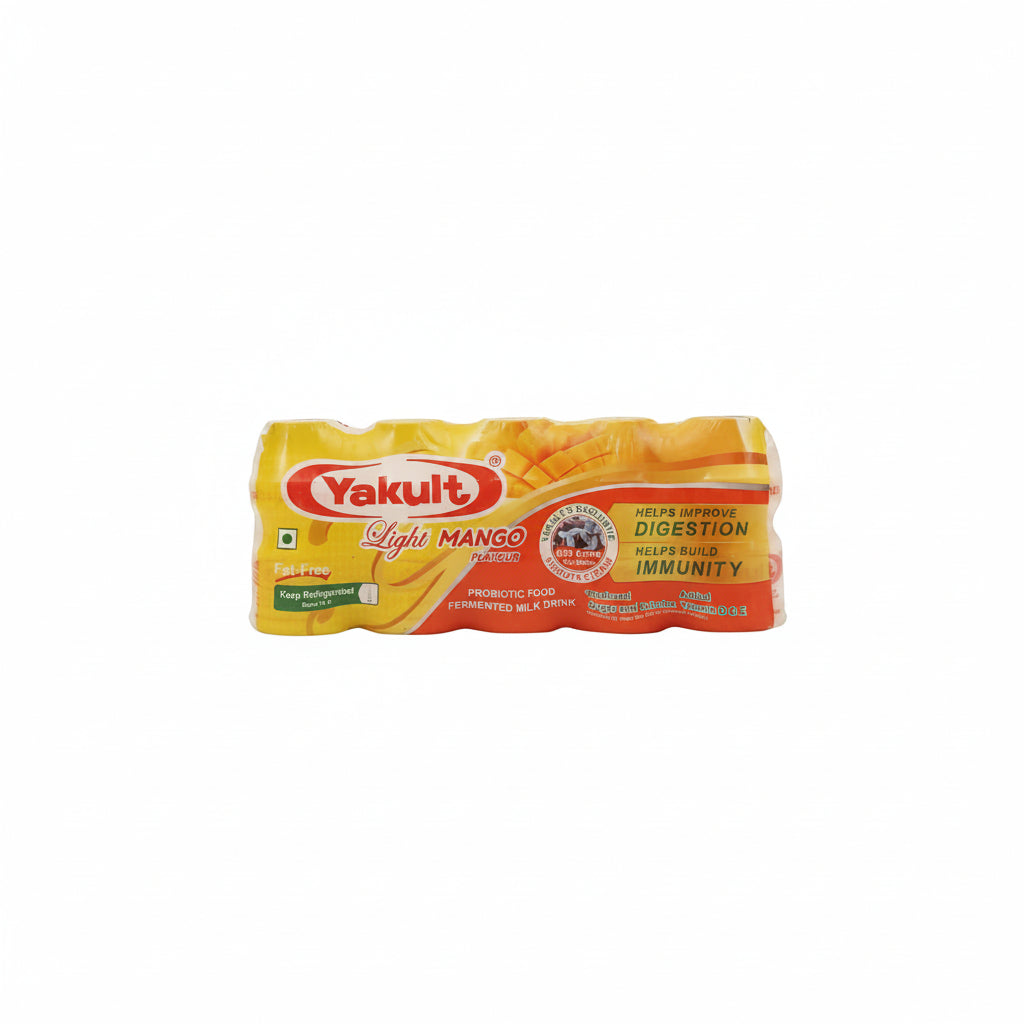 Yakult Light Mango Probiotic Fermented Milk Drink, 325ml