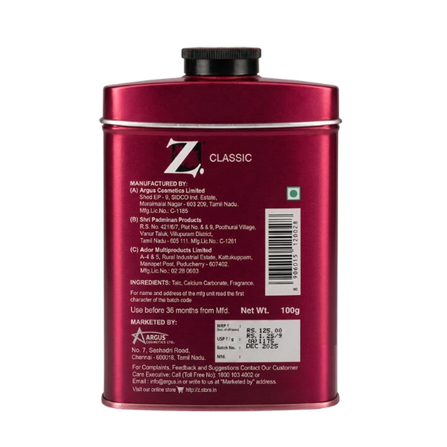 Z magnetism for men100g