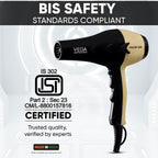 VEGA PROFESSIONAL Pro Dry 2000W Hair Dryer for Women & Men | Professional Blow Dryer with Cool Shot Button & Combination of 4 Heat & 2 Speed Settings, 16 Amp Plug | Salon Use & Home Use (VPVHD-04)