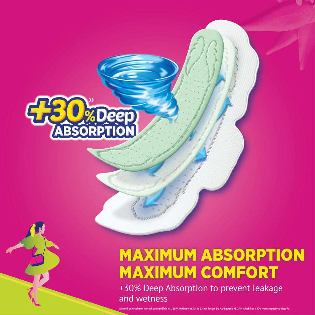 Sofy AntiBacteria XL+ - 323mm | 15 Pads