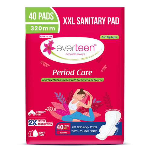 everteen XXL Sanitary Napkin Pads with Cottony-Soft Top Layer for Women