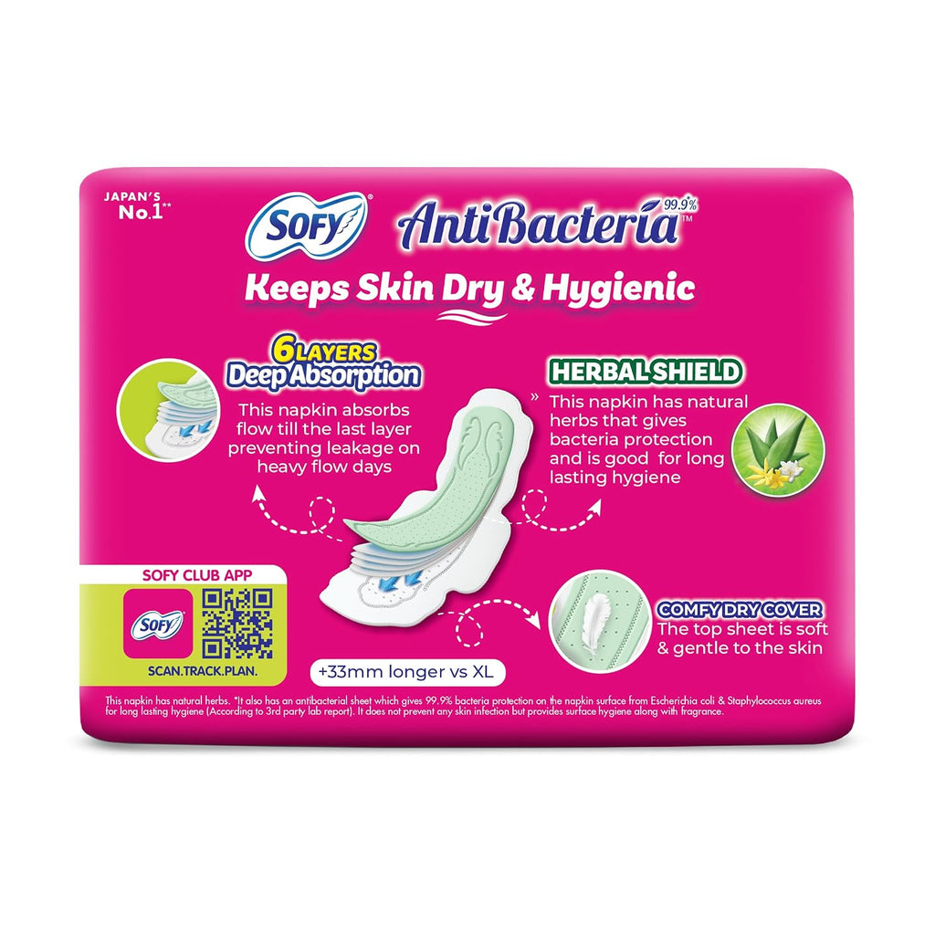 Sofy Antibacteria Sanitary Pads - 30 Pieces (Super XL Plus) (Pack of 1)